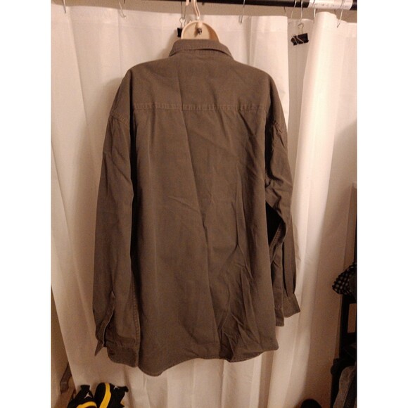 Jansport Men's Gray Denim Long Sleeve Button Shirt Euc size large - Picture 3 of 4